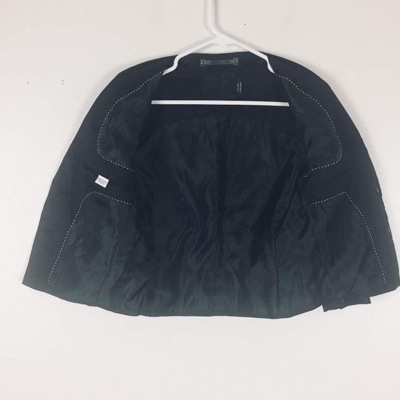 G Star Women Linen Blend Blazer Small Fitted Black - Picture 5 of 8